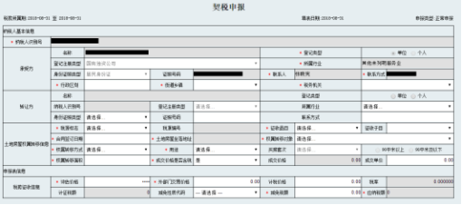 納稅人填寫并保存報(bào)表后