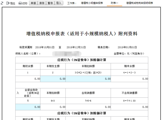 增值稅納稅申報(bào)表附列資料