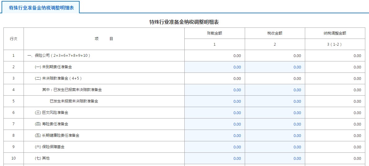 A107010免稅、減計收入及加計扣除優(yōu)惠明細表