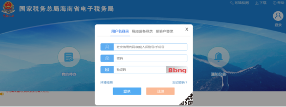 海南省電子稅務(wù)局用戶注冊界面