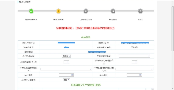 申報(bào)表填寫