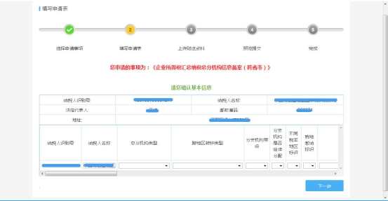 申報(bào)表填寫(xiě)