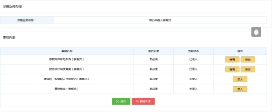 繼續(xù)其他套餐式事項(xiàng)申請