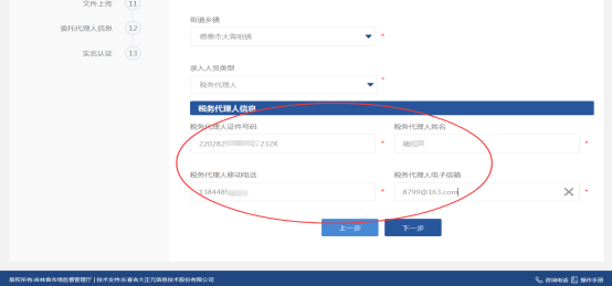 填寫稅務(wù)代理人信息