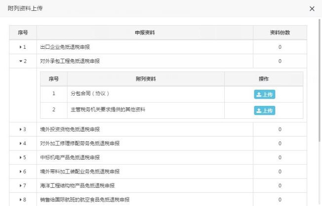 附列資料數(shù)據(jù)上傳 