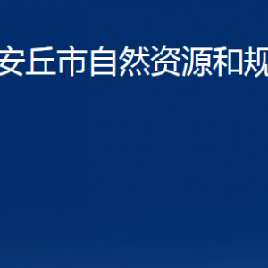 安丘市自然資源和規(guī)劃局各部門職責及聯系電話