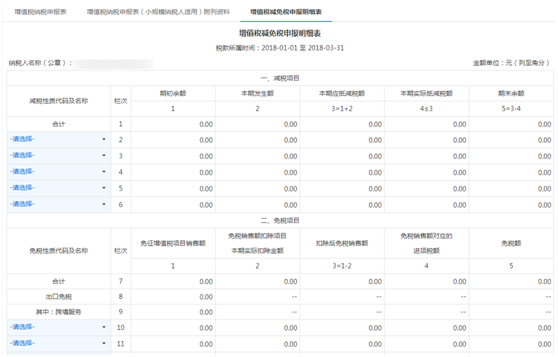 填寫主表、附表相關(guān)數(shù)據(jù)4