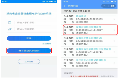 “湖南企業(yè)登記”app