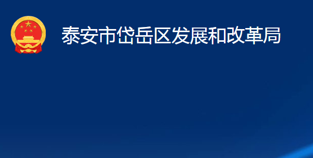 泰安市岱岳區(qū)發(fā)展和改革局