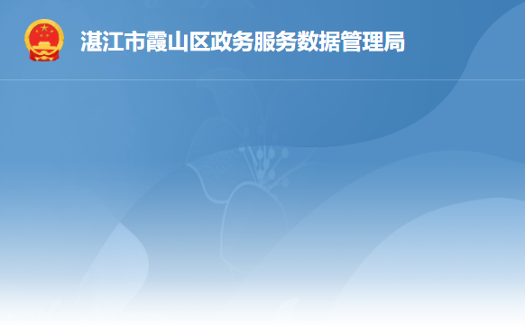 湛江市霞山區(qū)政務服務數據管理局