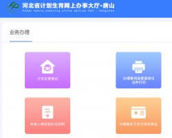 唐山市計劃生育網上辦事大廳入口