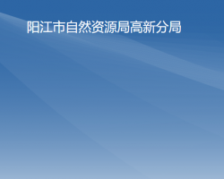 陽(yáng)江市自然資源局高新分局