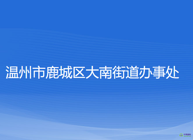 溫州市鹿城區(qū)大南街道辦事處